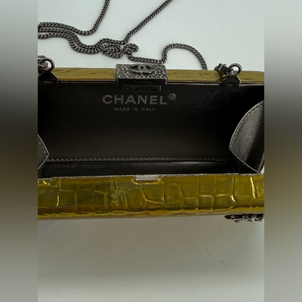 Chanel Minaudiere Gold Crystal Crocodile Clutch Bag - Picture 8 of 16